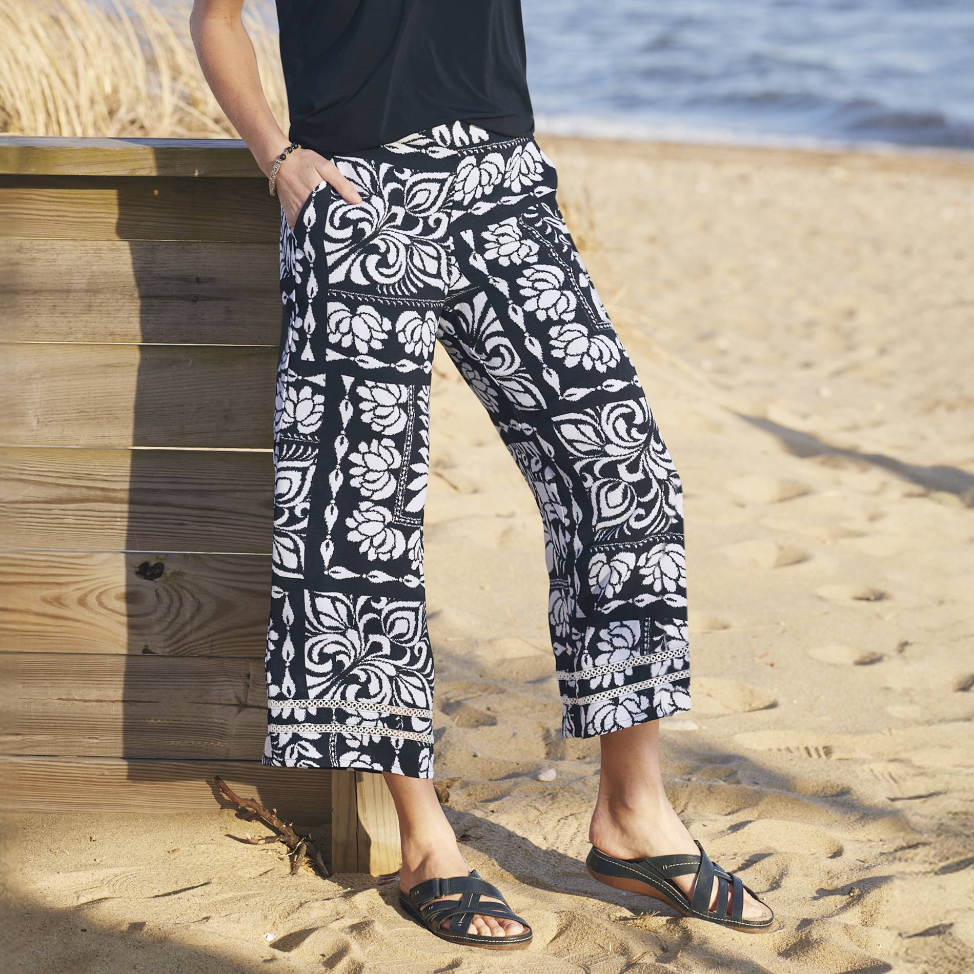 Patchwork Print Pants - Northstyle Catalog