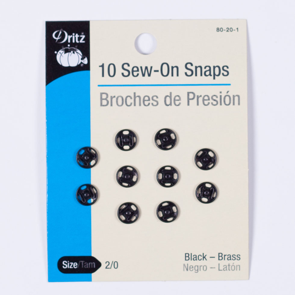 Dritz Black Sew-On Snaps Size 2/0 - 10ct - Joann Fabrics