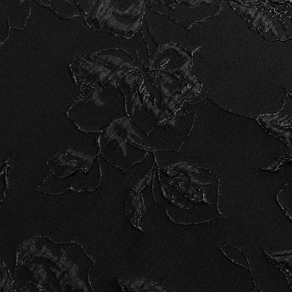Metallic Black Floral Luxury Brocade - Joann Fabrics