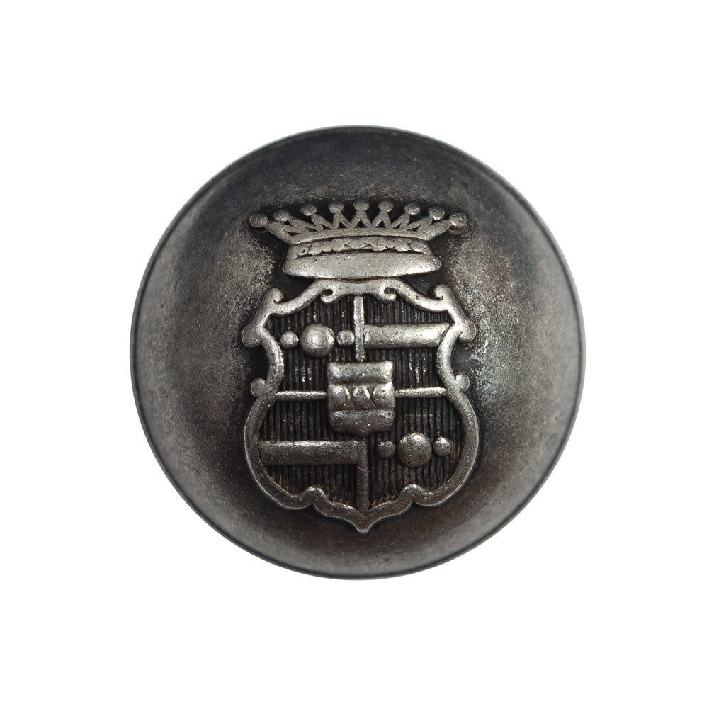 Italian Silver Metal Crest Button - 40L/25.5mm - Joann Fabrics