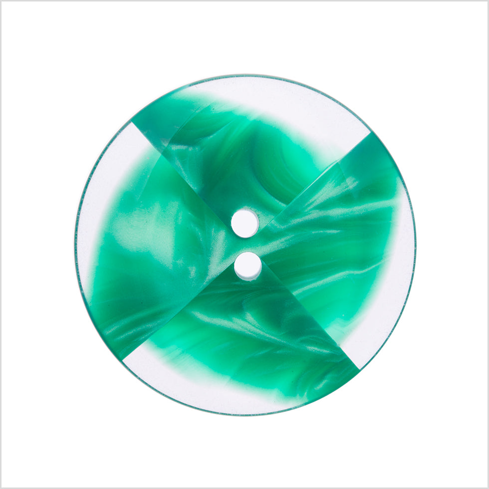 Italian Green Abstract Semi-Clear 2-Hole Plastic Button - 44L/28mm - Joann Fabrics