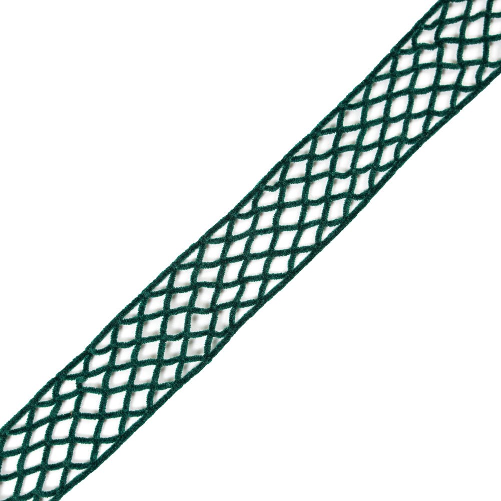 Emerald Criss Cross Chenille Trim - 2
