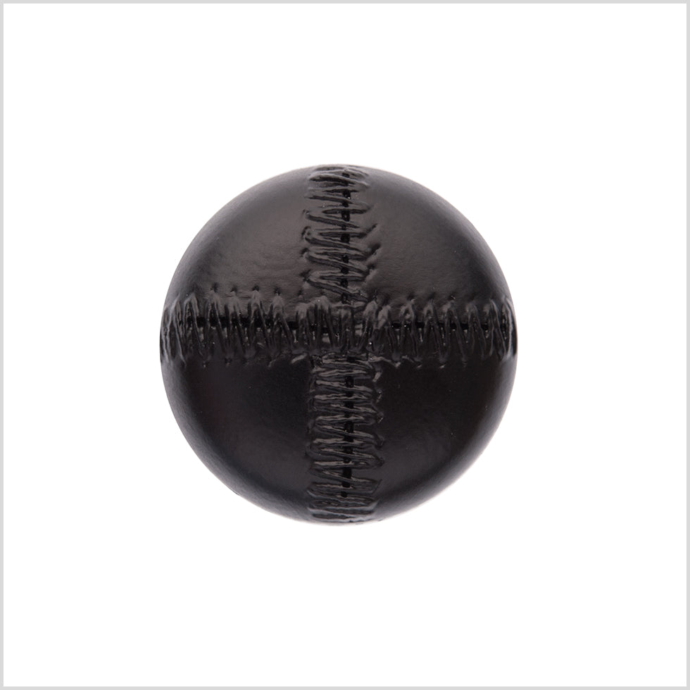 Italian Black Top-Stitched Plastic Shank Back Button - 44L/28mm - Joann Fabrics