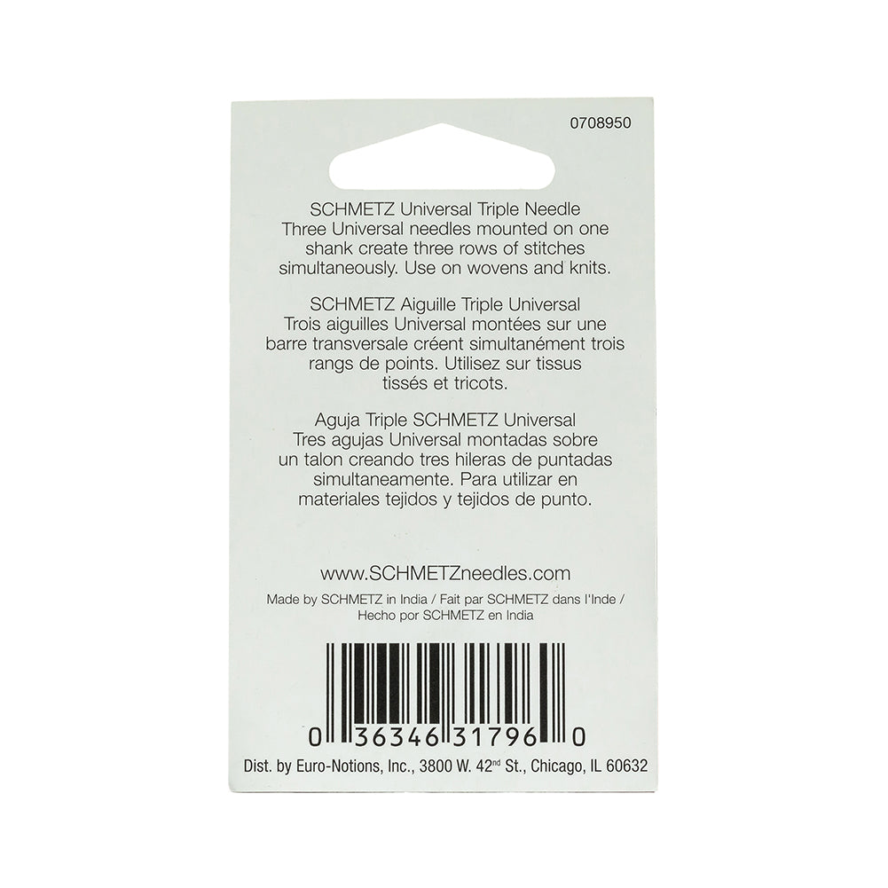 Schmetz Triple Machine Needle - 2.5/80 - 1 ct - Joann Fabrics