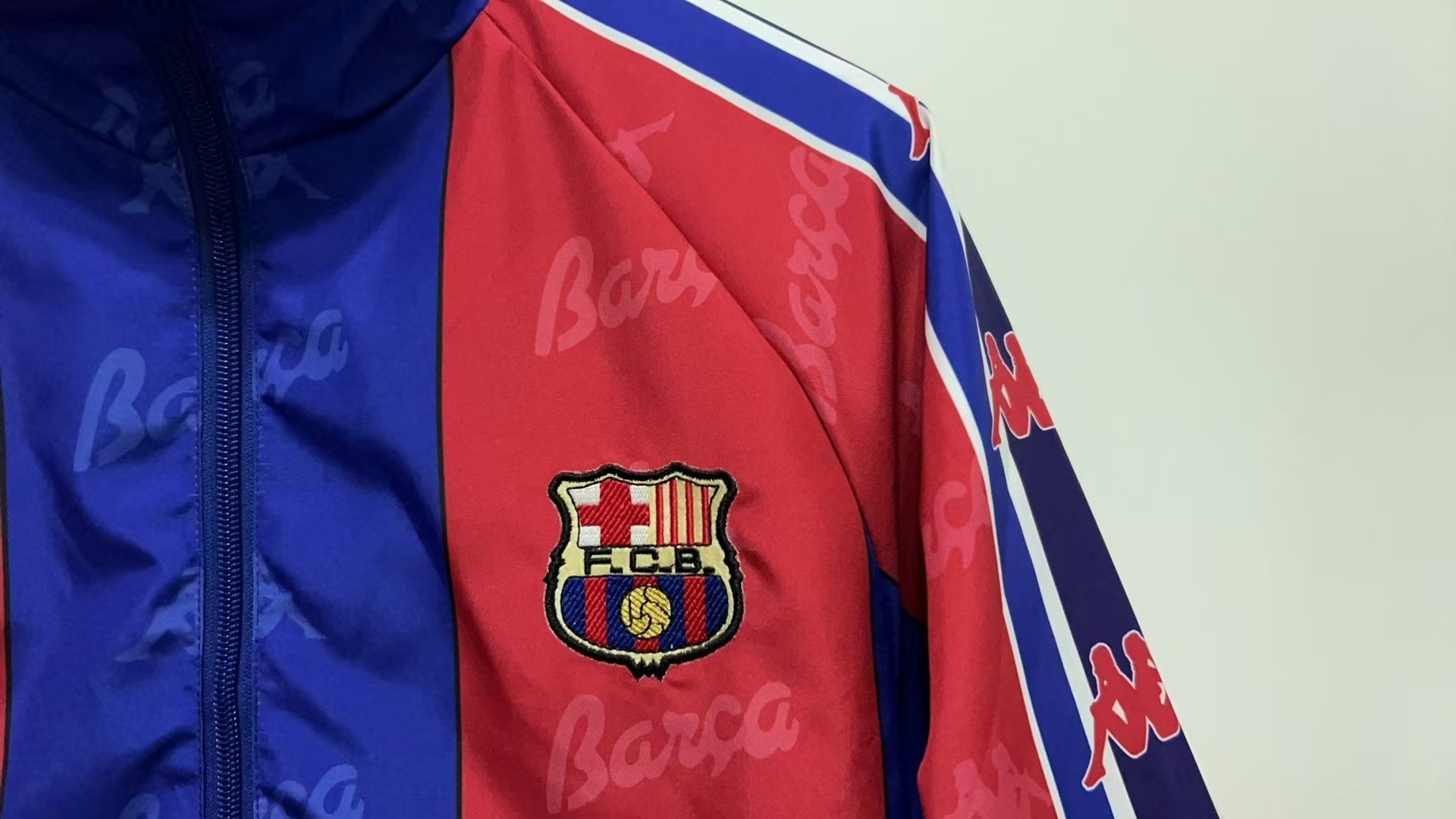 1996/1997 Retro Barcelona Reversible Windbreaker Soccer Jersey 1:1 Thai Quality