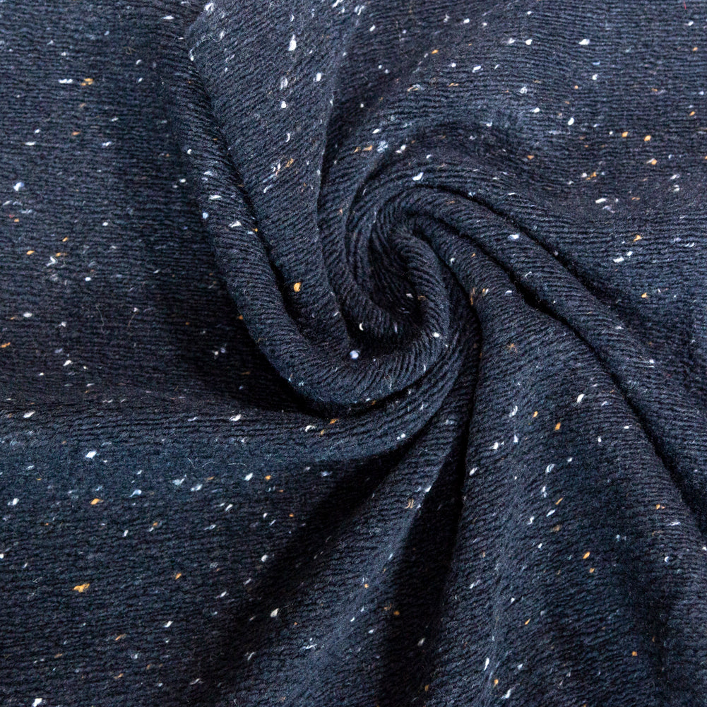 Italian Midnight Navy Speckled Wool Knit - Joann Fabrics