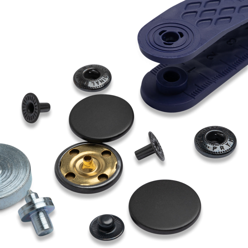 Prym Anorak Press Fasteners with Tools - Matte Oxidized Black 20mm - 6pc - Joann Fabrics