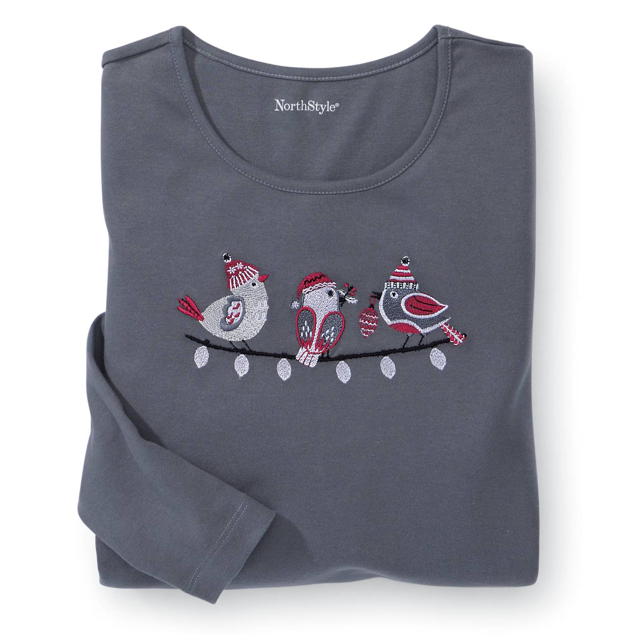 Winter Birds Holiday Spirit Knit Top - Northstyle Catalog