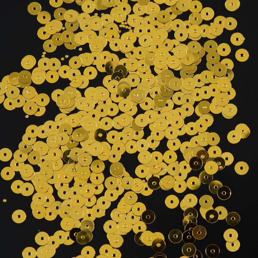Bag of Gold Color Loose Sequins with Silver Back - 5mm - Joann Fabrics