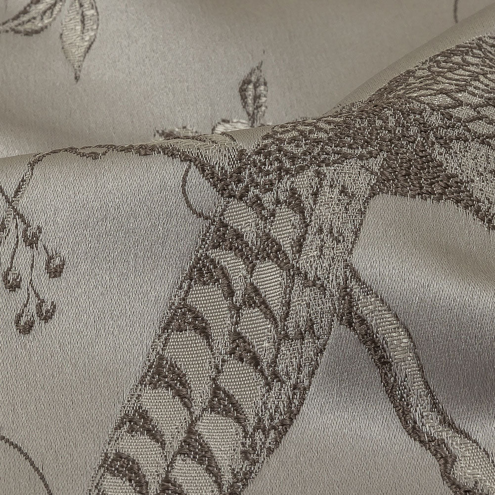 Drapery Jacquard - Silver Perched Peacocks on Branches - British Imported - Joann Fabrics