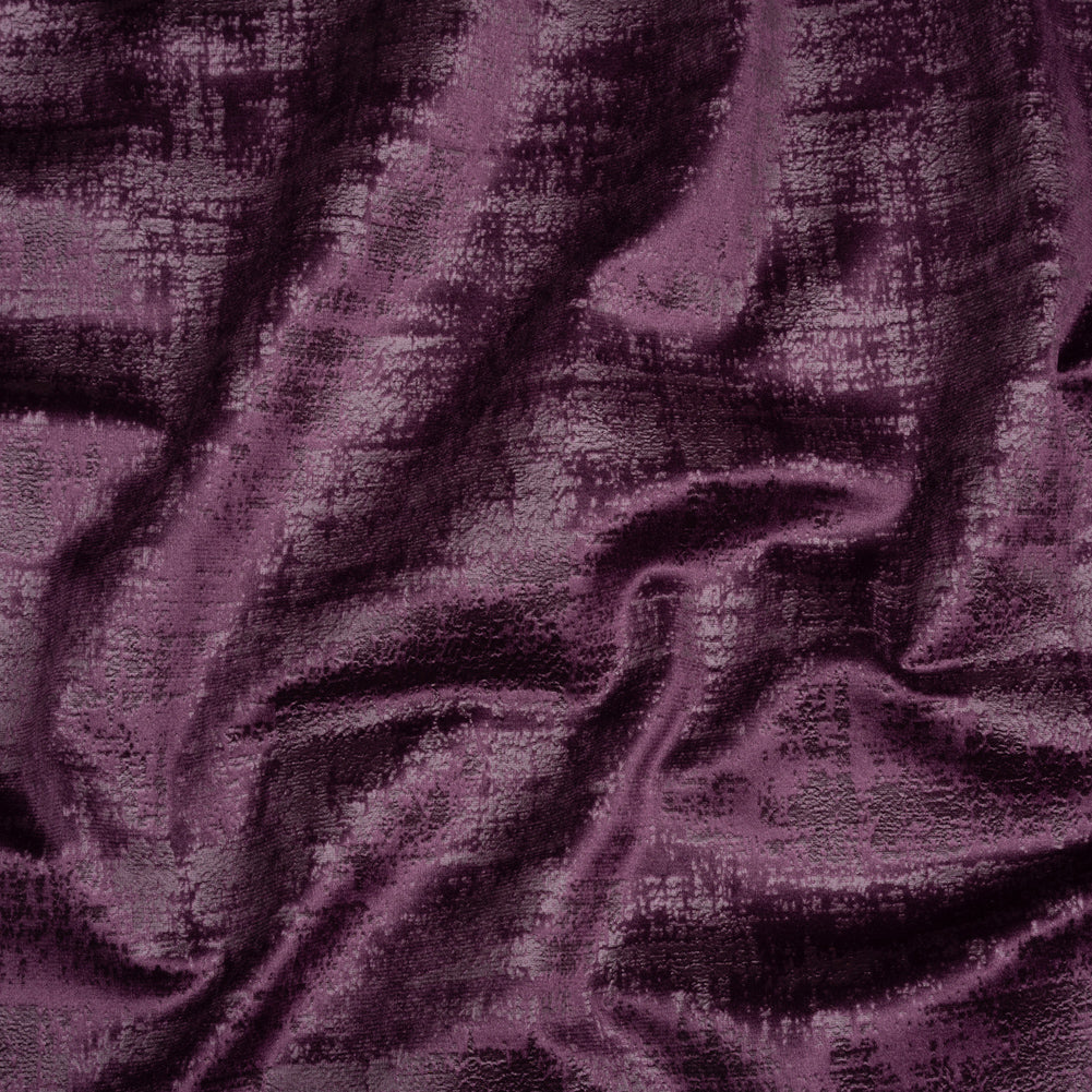 Kasa Eggplant Crosshatching Embossed Knit Velvet - Joann Fabrics