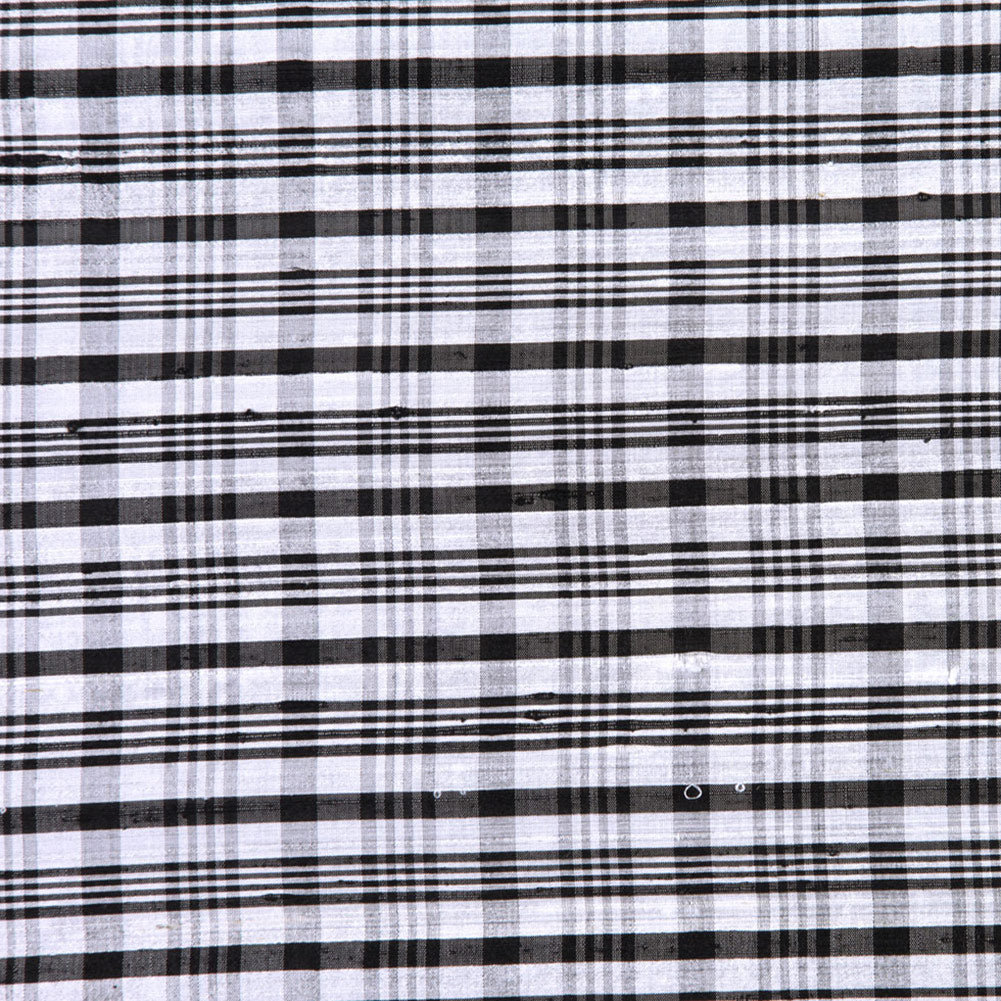 Black and Ivory Plaid Shantung/Dupioni - Joann Fabrics