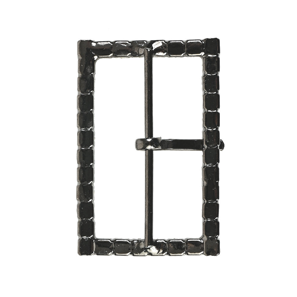 Swarovski Gunmetal Rectangular Rhinestone Buckle - 1.375