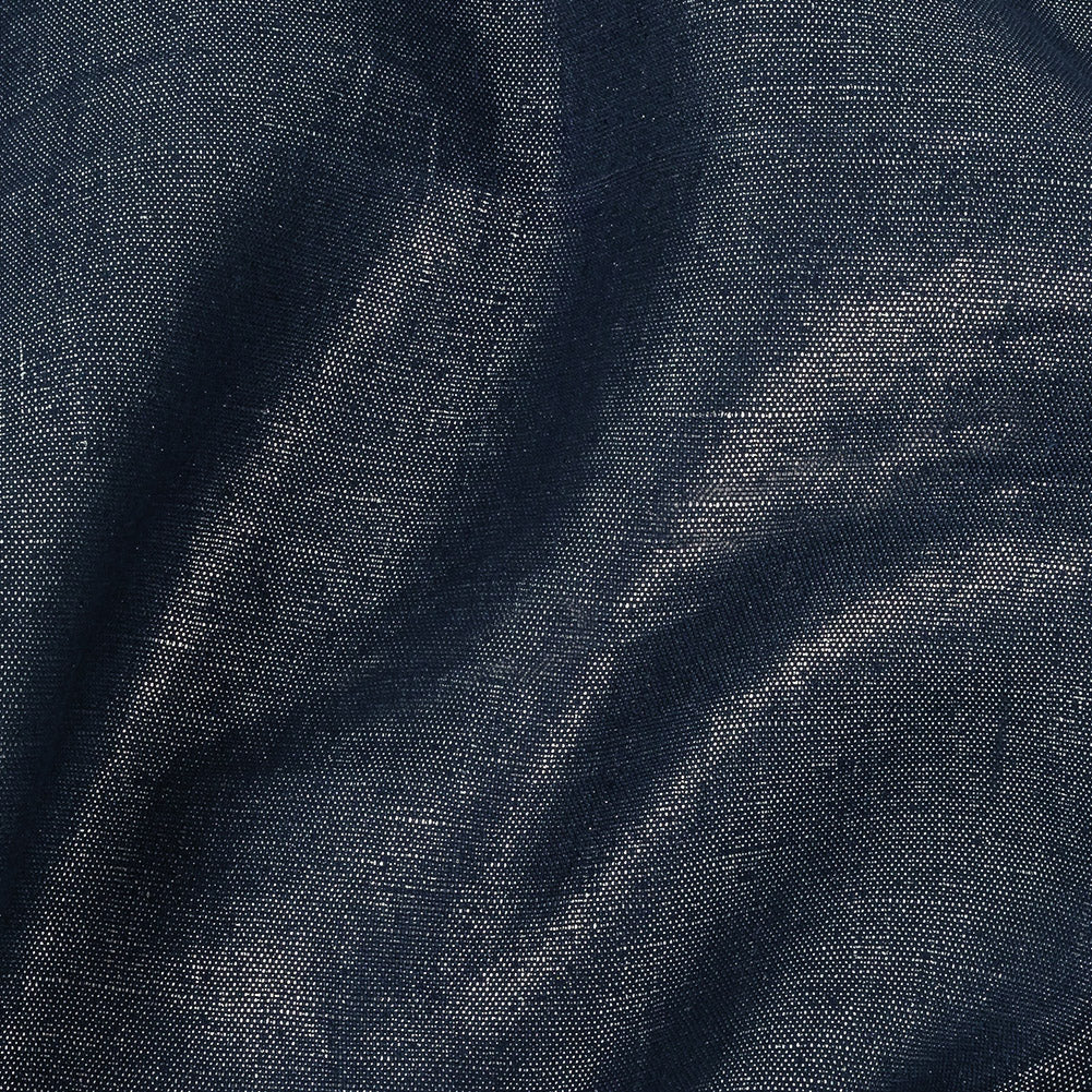 Medium Weight Linen Woven with Metallic Foiling - Galactica Blue and Silver - Bianca Collection - Joann Fabrics