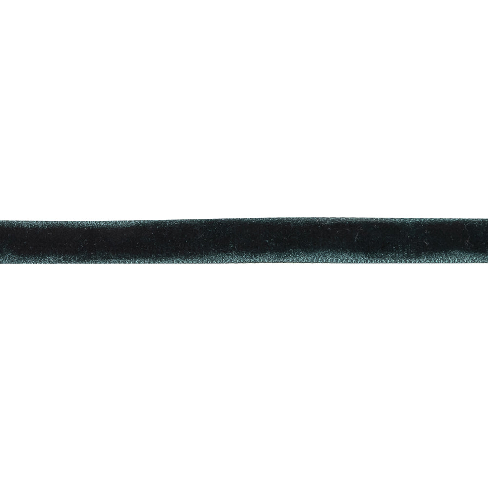 Deep Ocean Blue Single Face Velvet Ribbon - 0.3125