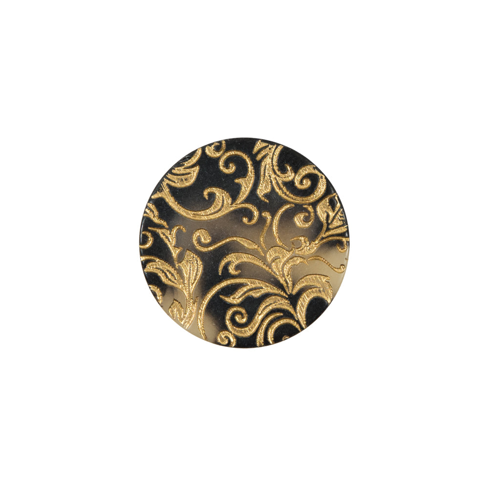 Italian Gold Etched Horn Button - 28L/18mm - Joann Fabrics