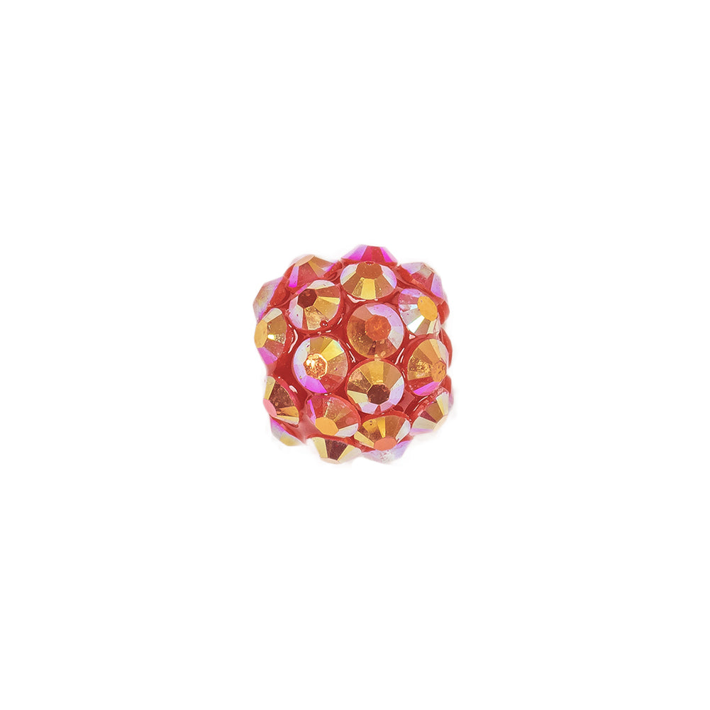 Red AB Rhinestone and Resin Faceted 12mm Beads - 10pc - Joann Fabrics