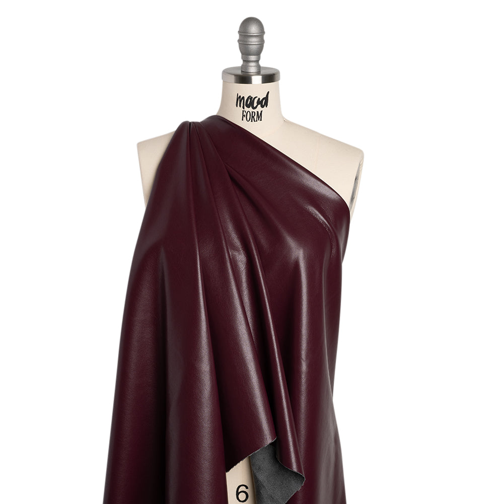 Buttery Faux Leather with Brushed Suede-like Backing - Burgundy - Veronica Collection - Joann Fabrics