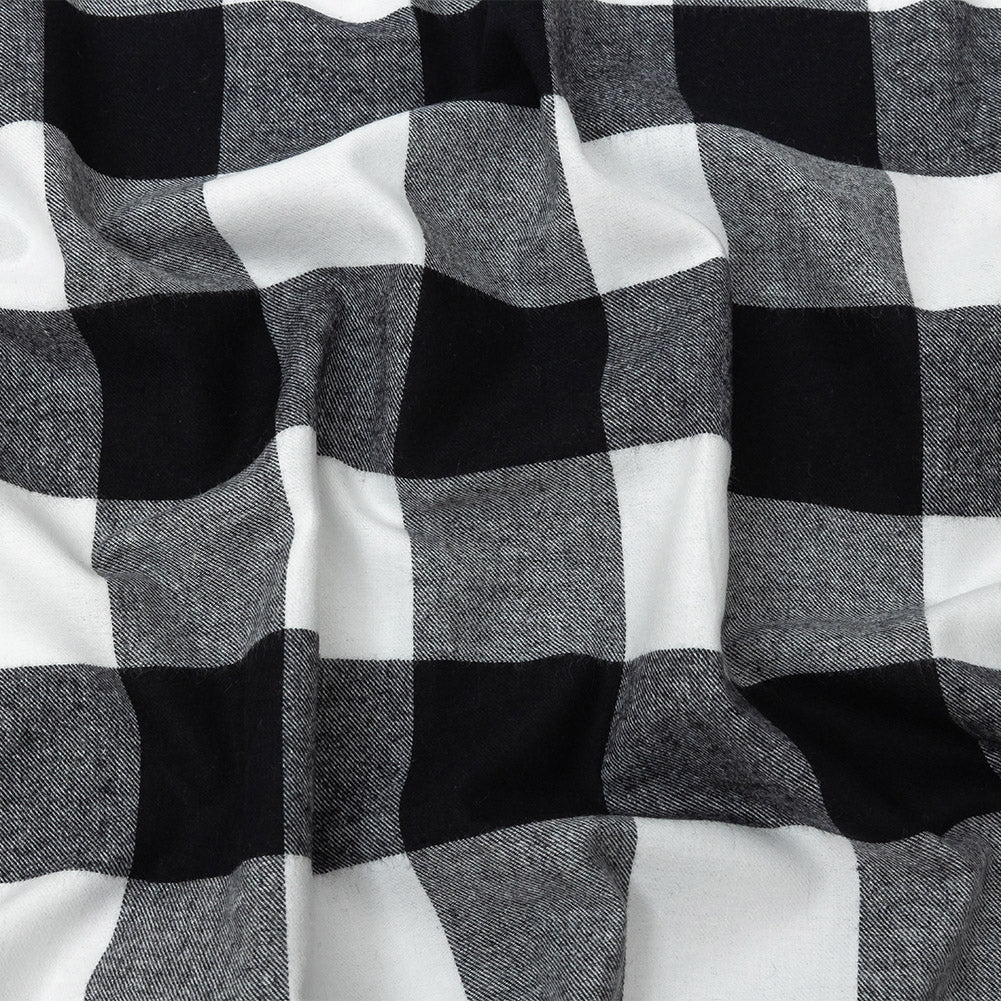 Buffalo Check Cotton Flannel - Black and White - Seco Collection - Joann Fabrics
