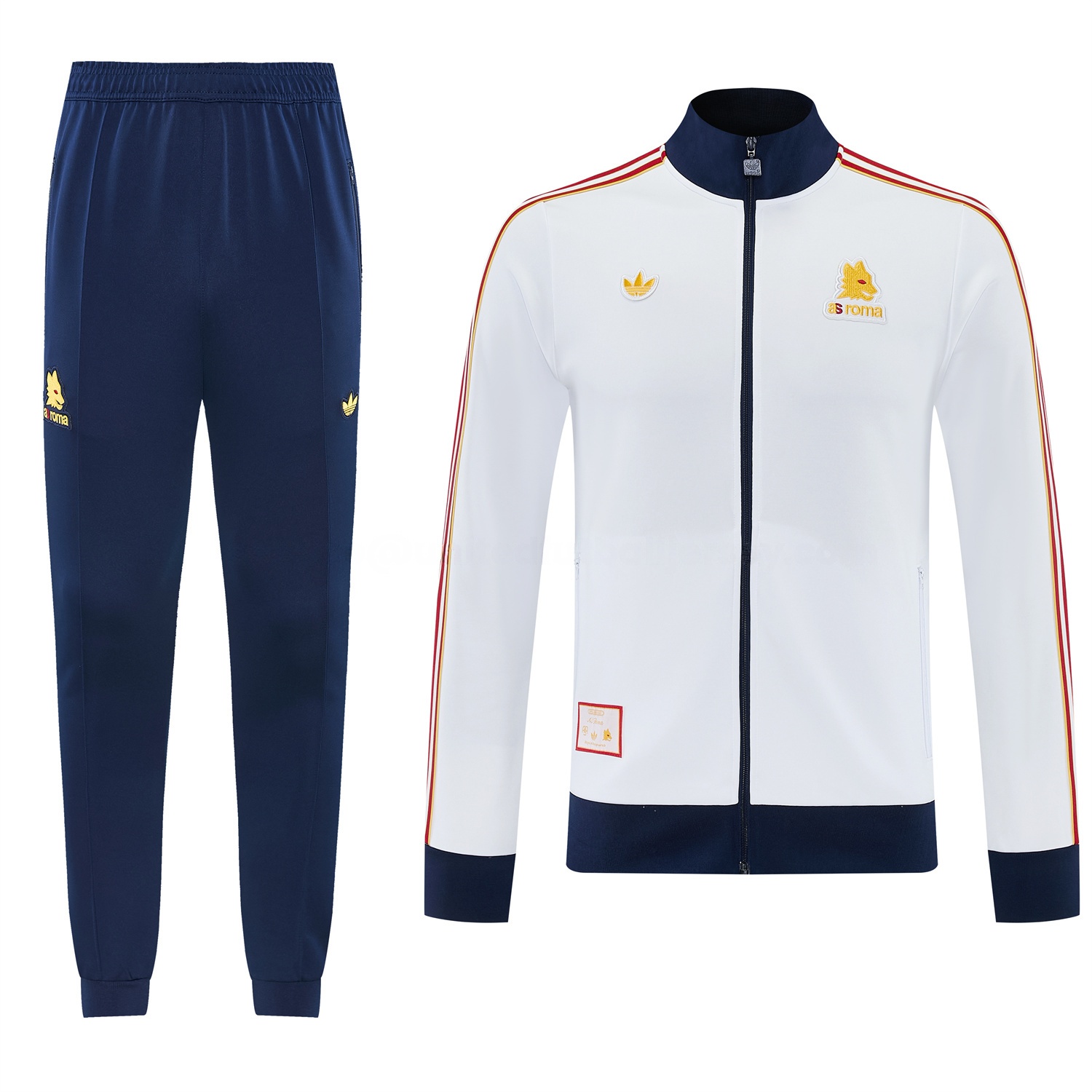 AS Roma 25-26 Originals LFSTLR Jacket Training Tracksuit - White Top and Blue Pant - UnitedFutballJersey