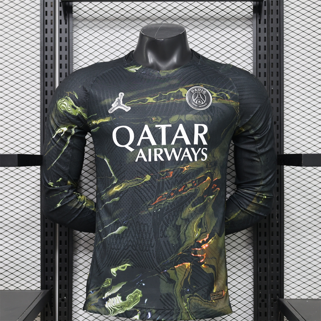 Paris Saint-Germain PSG 25-26 Night Version Fifth Long Sleeves Jersey - Player Version - UnitedFutballJersey