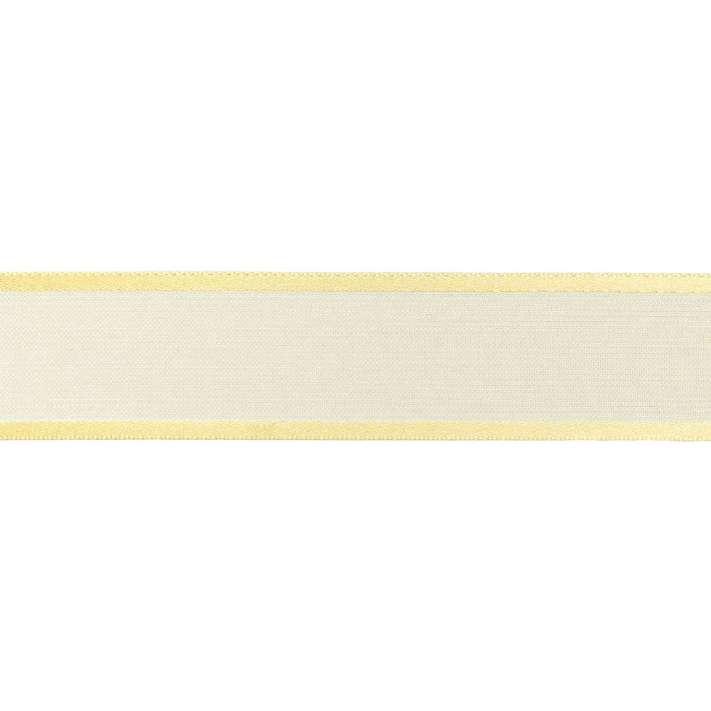 Sheer Ribbon with Double Faced Satin Edges - 1