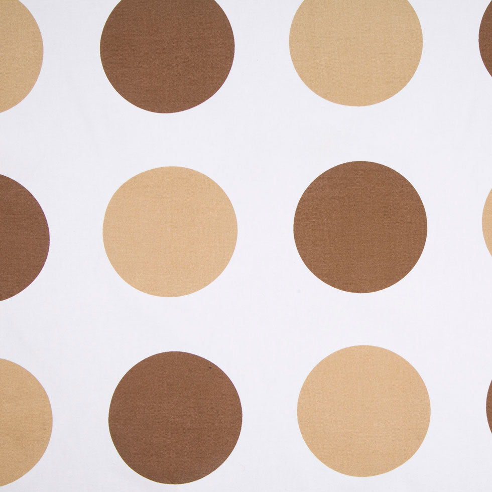 Off-White/Chocolate/Tan Polka Dots Canvas - Joann Fabrics
