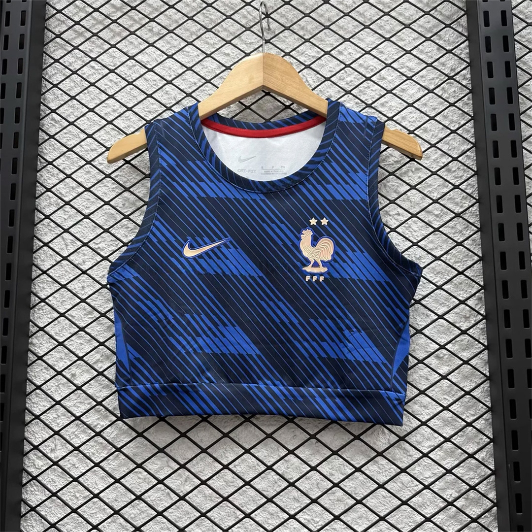 Women's France 2026 Home Yoga Vest - UnitedFutballJersey