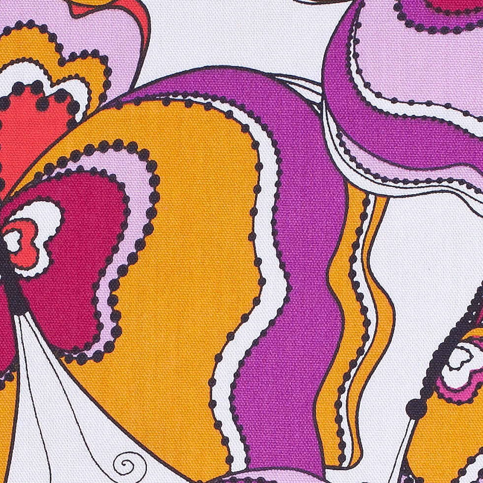Swedish Orange and Purple Mod Butterflies Cotton - Joann Fabrics