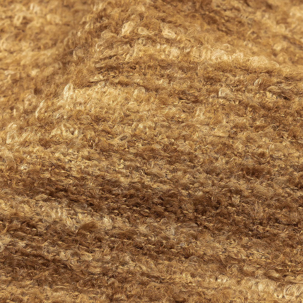 Sandstone Striated Acrylic and Cotton Boucle with Tan Woven Backing - Joann Fabrics