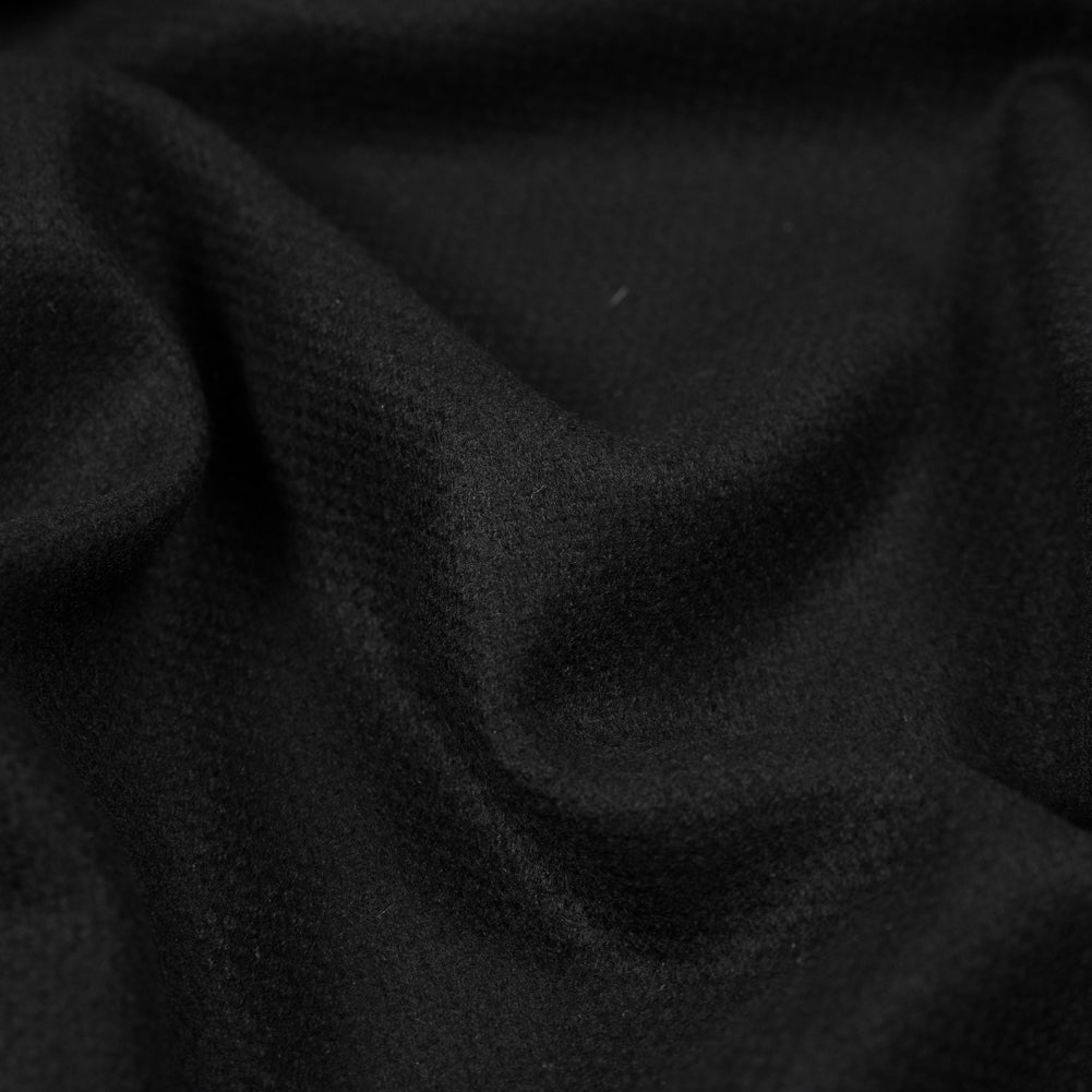 Black Basketwoven Wool and Cashmere Coating - Joann Fabrics