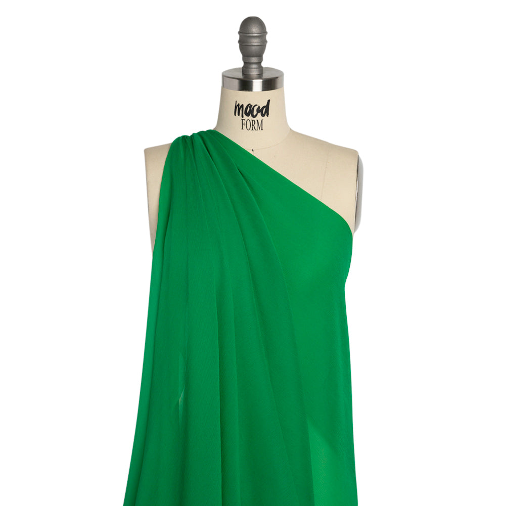 Crinkled Silk Chiffon - Kelly Green - Premium Collection - Joann Fabrics