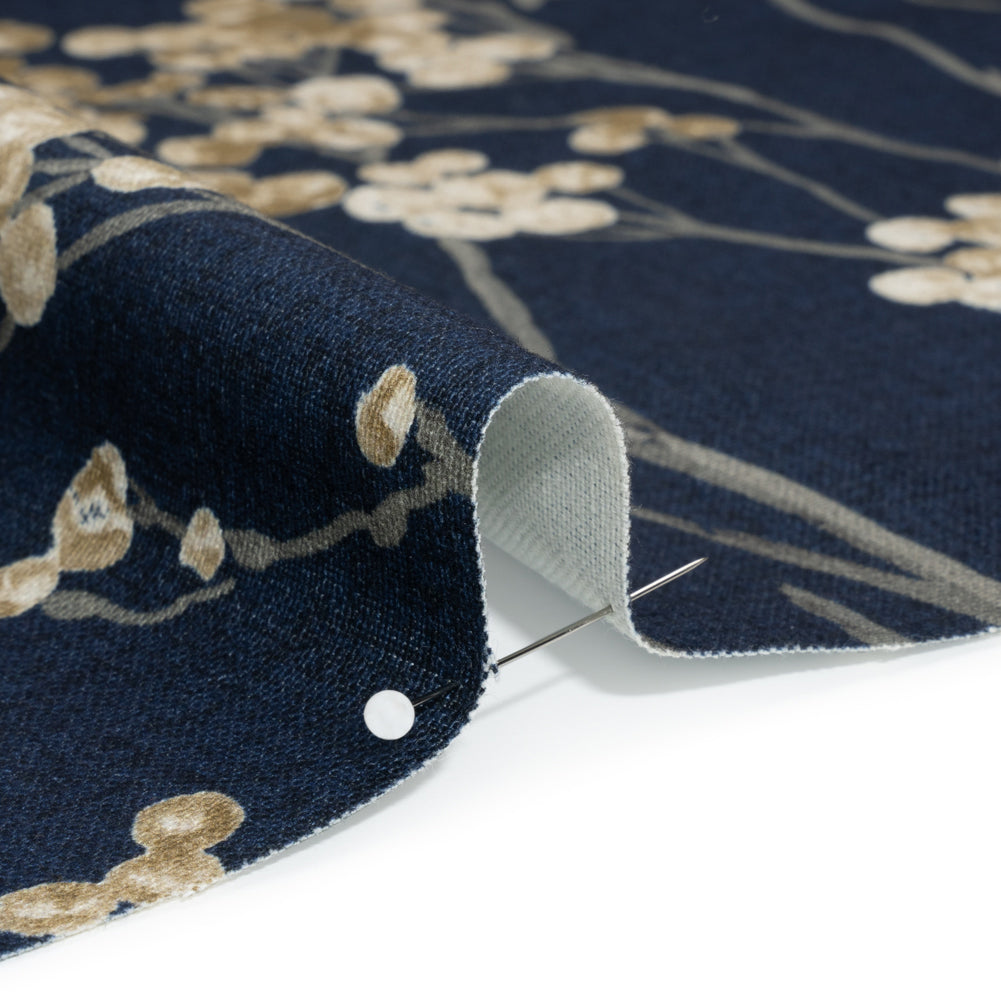 Cotton Canvas Print - Ink Berry Stems - British Imported - Joann Fabrics