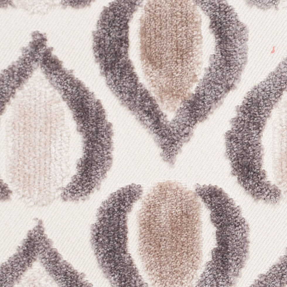 Gray/Ivory Geometric Cut Polyester-Viscose Velvet - Joann Fabrics