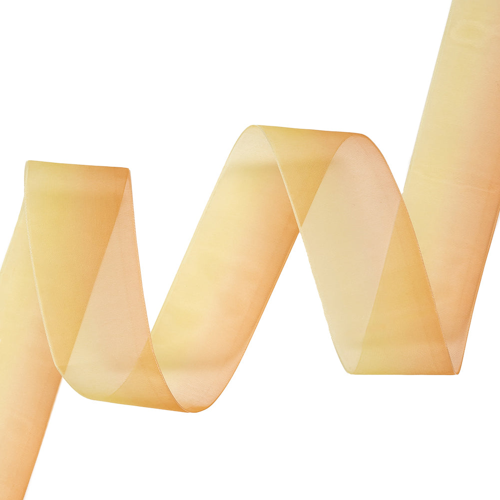 Sheer Yellow and Orange Ombre Ribbon - 1.5