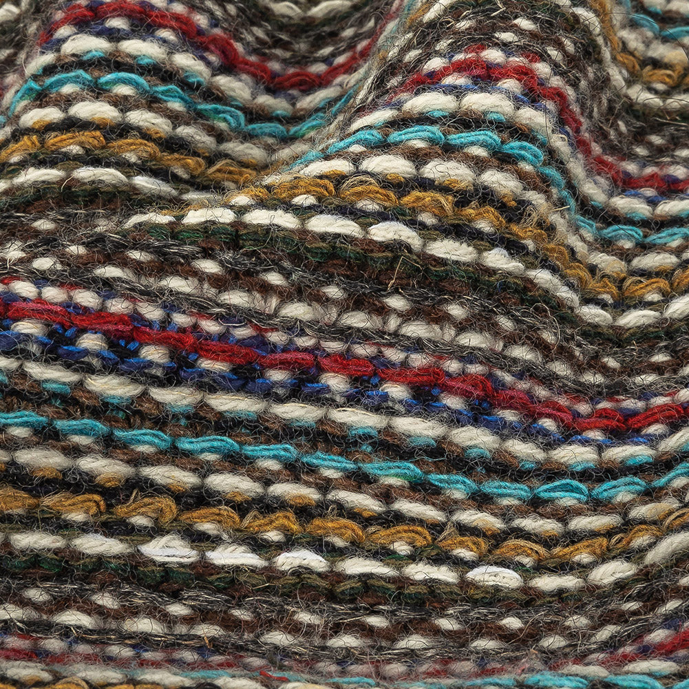 Mustard, Army Green, Blue and Ruby Wine Striped Wool Sweater Knit - Joann Fabrics