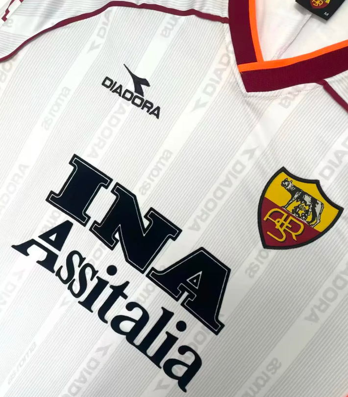 1998-1999 Retro Long Sleeve Roma Away  Soccer Jersey 1:1 Thai Quality