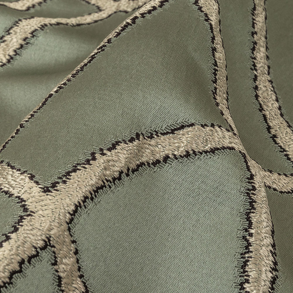 Drapery Jacquard - Sage Abstract Shapes - British Imported - Joann Fabrics
