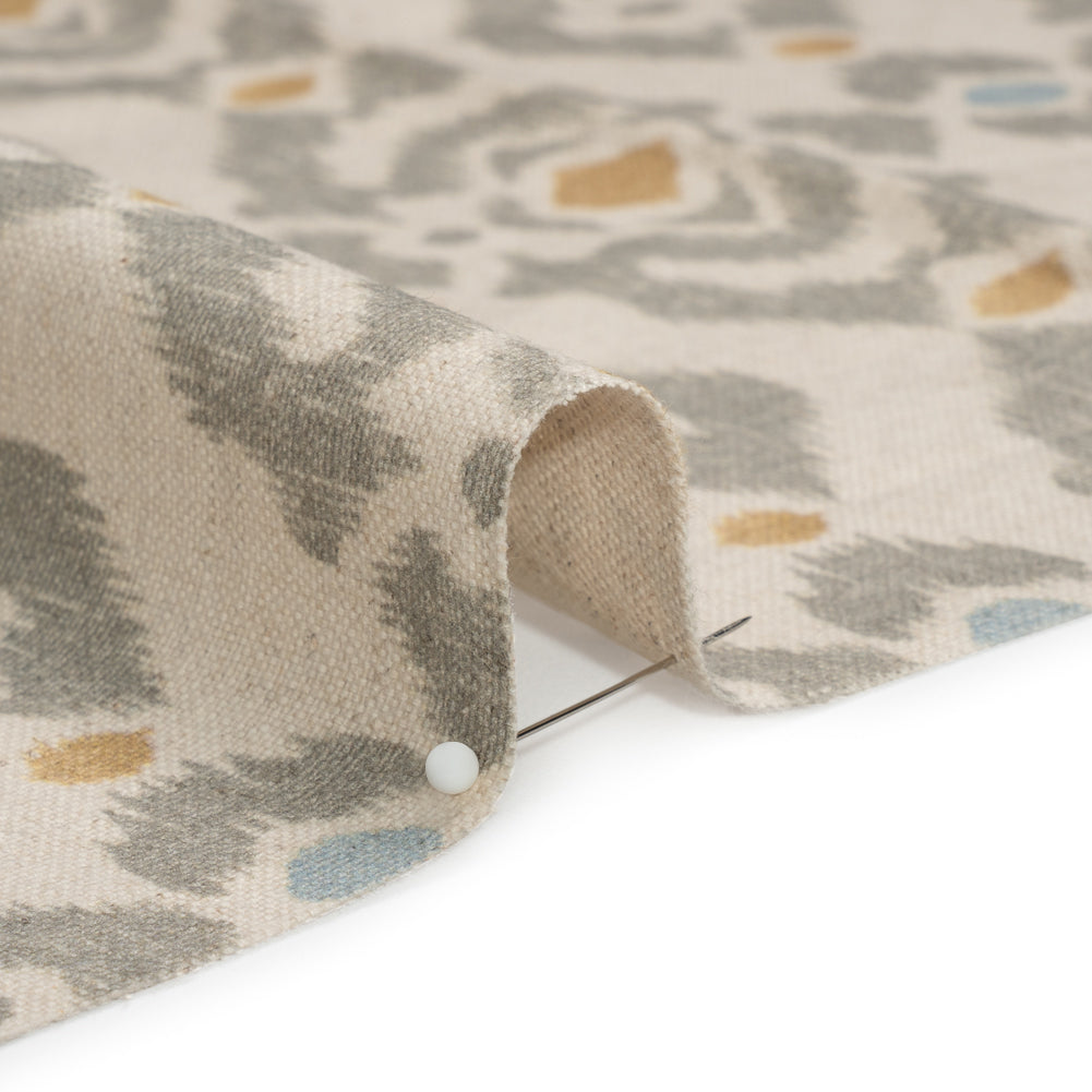 Cotton and Linen Canvas Print - Gold Ikat Geometries - British Imported - Joann Fabrics