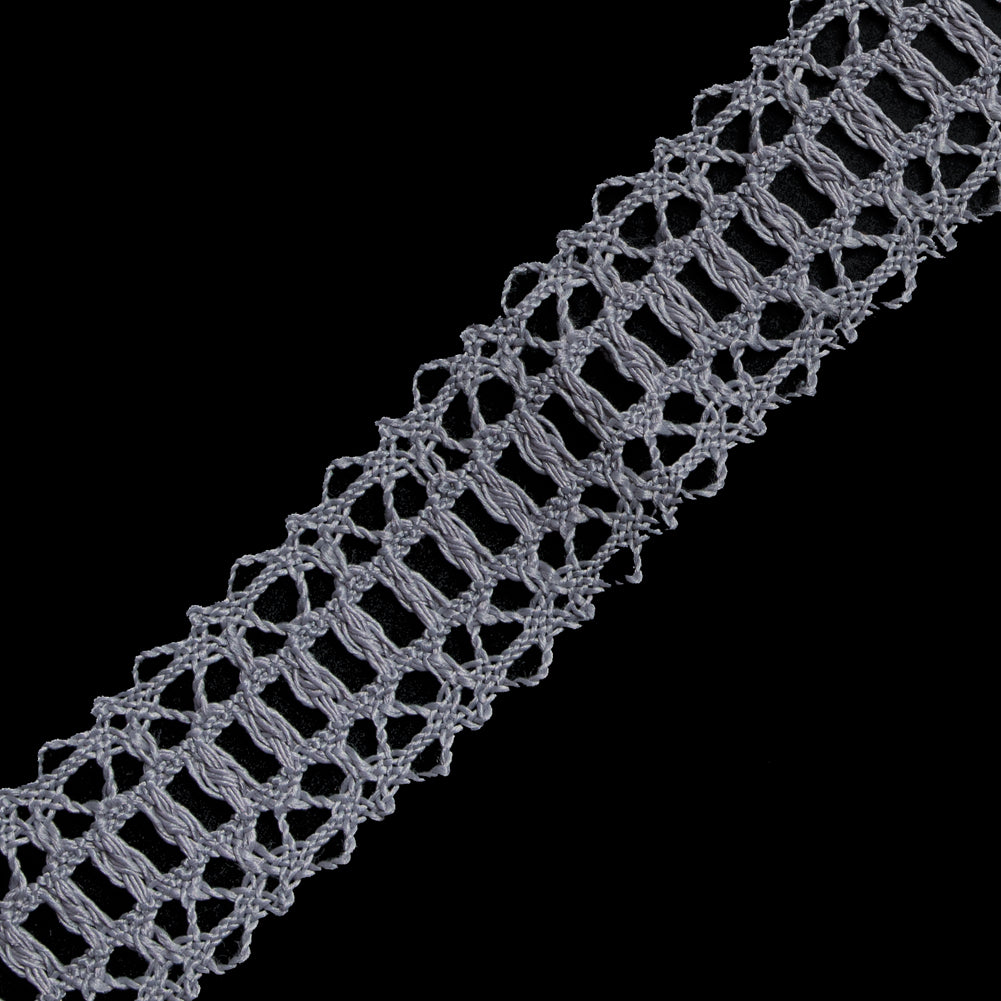 Light Silver European Crochet Trim - 1.25