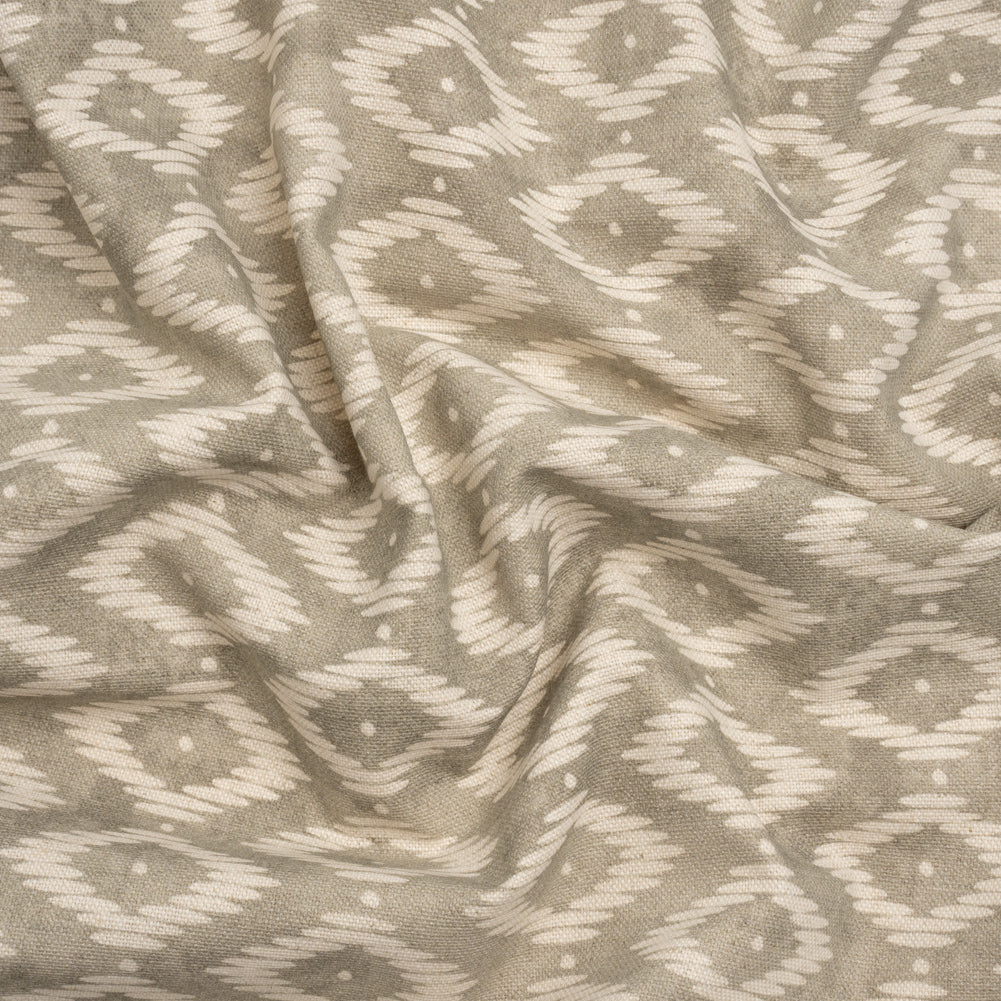 Cotton and Linen Canvas Print - Pebble Diamonds and Dots - British Imported - Joann Fabrics