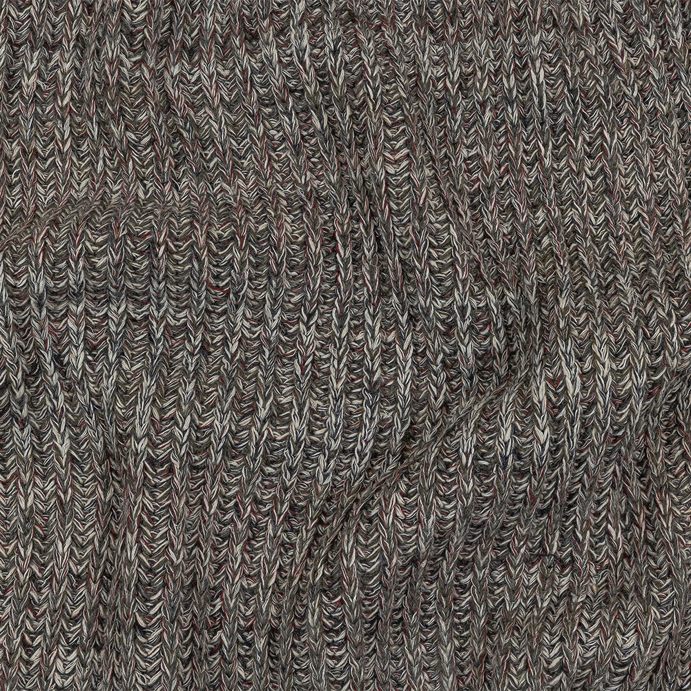 Charcoal, Dark Red and Ivory Tweedy Wool Blend Ribbed Sweater Knit - Joann Fabrics