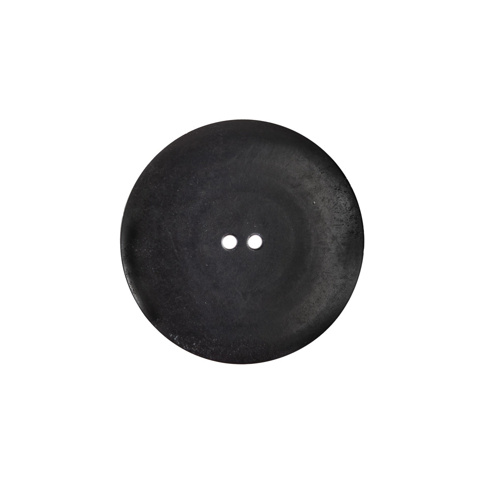 Plastic 2-Hole Button Made in Italy - 36L/23mm - Black and Gray Streaks and Off-Kilter Oval - Joann Fabrics