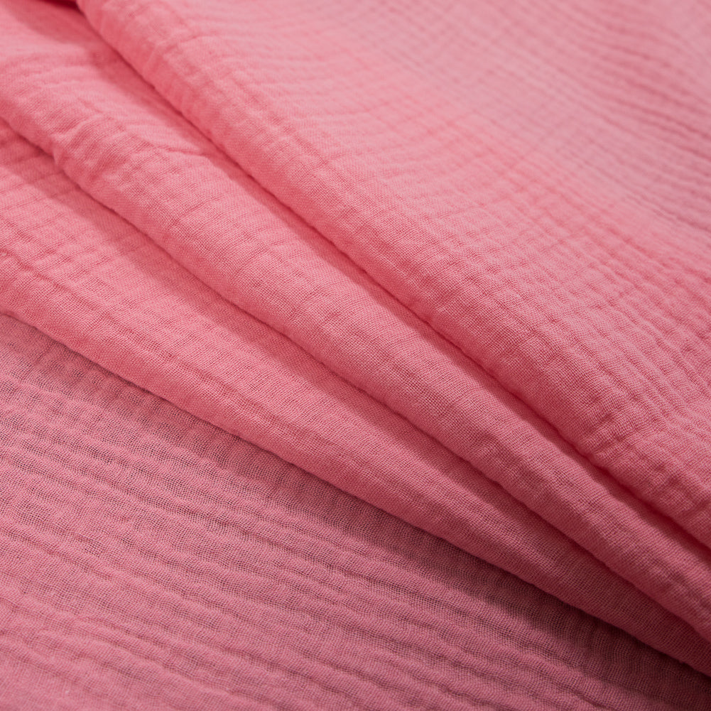 Double Cotton Gauze - Geranium Pink - Talamanca Collection - Joann Fabrics