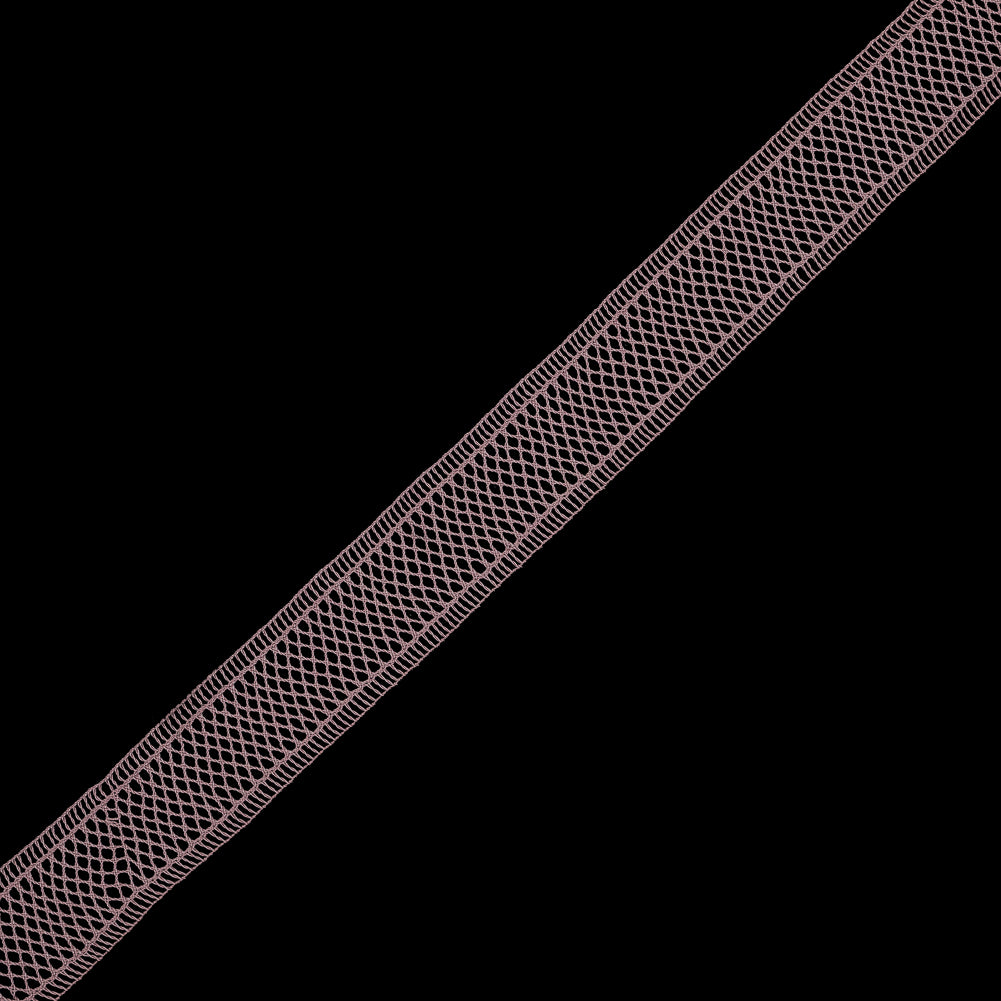 Dusty Rose European Cotton Crochet Trim - 1