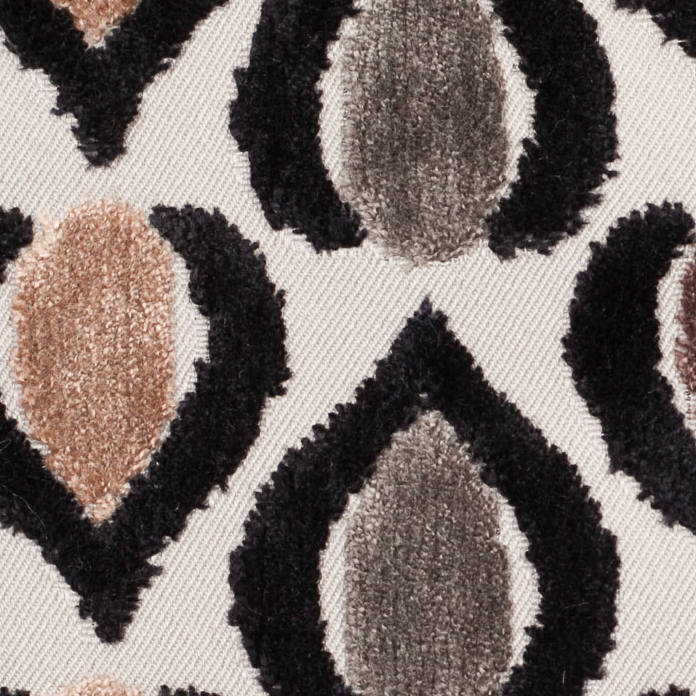Gray/Brown Geometric Cut Polyester-Viscose Velvet - Joann Fabrics