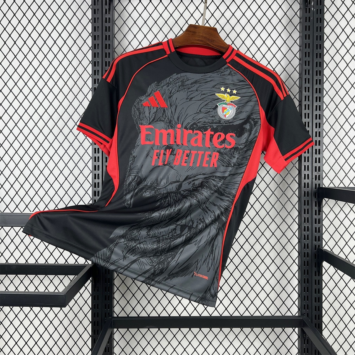 Benfica 25-26 Grey Eagle Black Special Jersey - Fans Version - UnitedFutballJersey