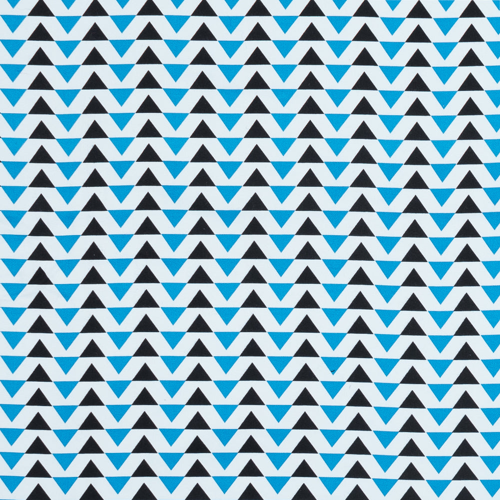 Blue Geometric Stretch Cotton Sateen - Joann Fabrics