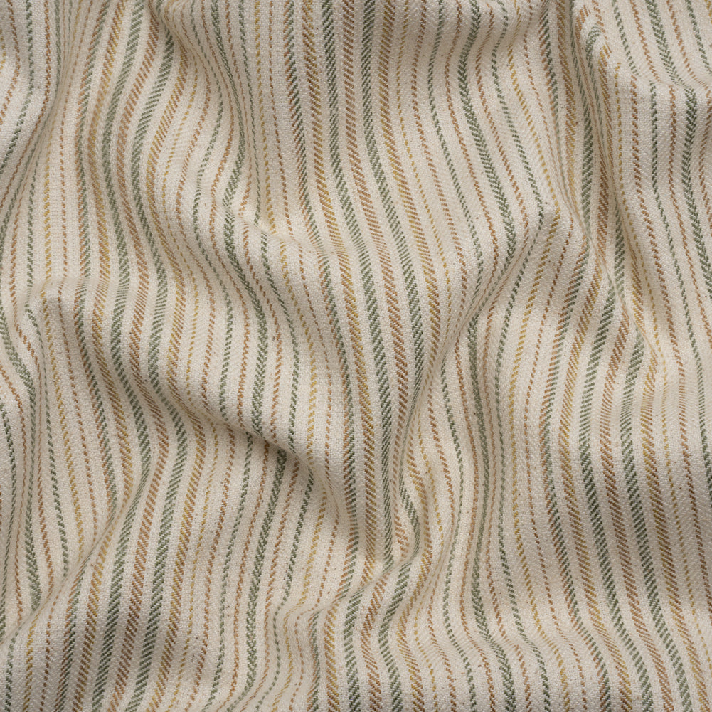 Polyester and Cotton Twill - Moss Barcode Stripes - British Imported - Joann Fabrics
