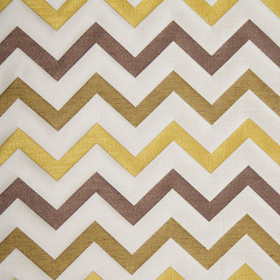 Chartreuse/Brown Bold Chevron Jacquard - Joann Fabrics